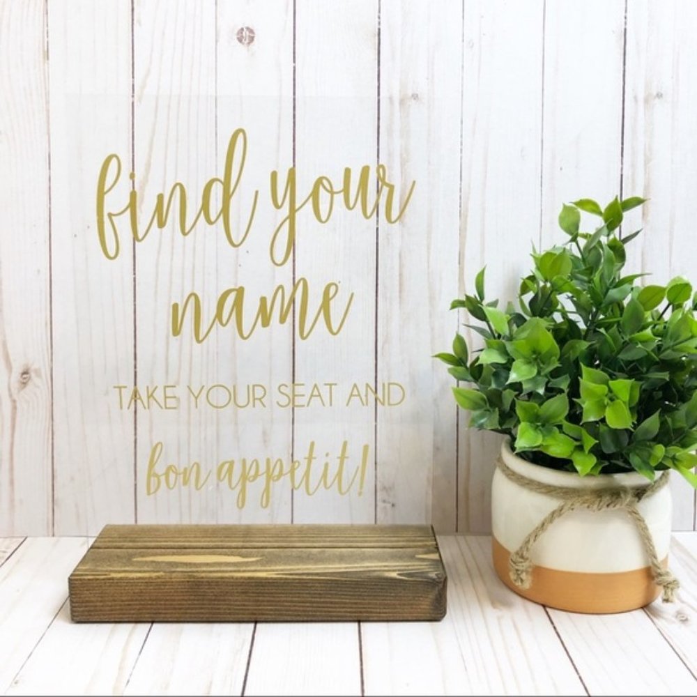 Find Your Name Take a Seat, Acrylic Wedding Sign🌟